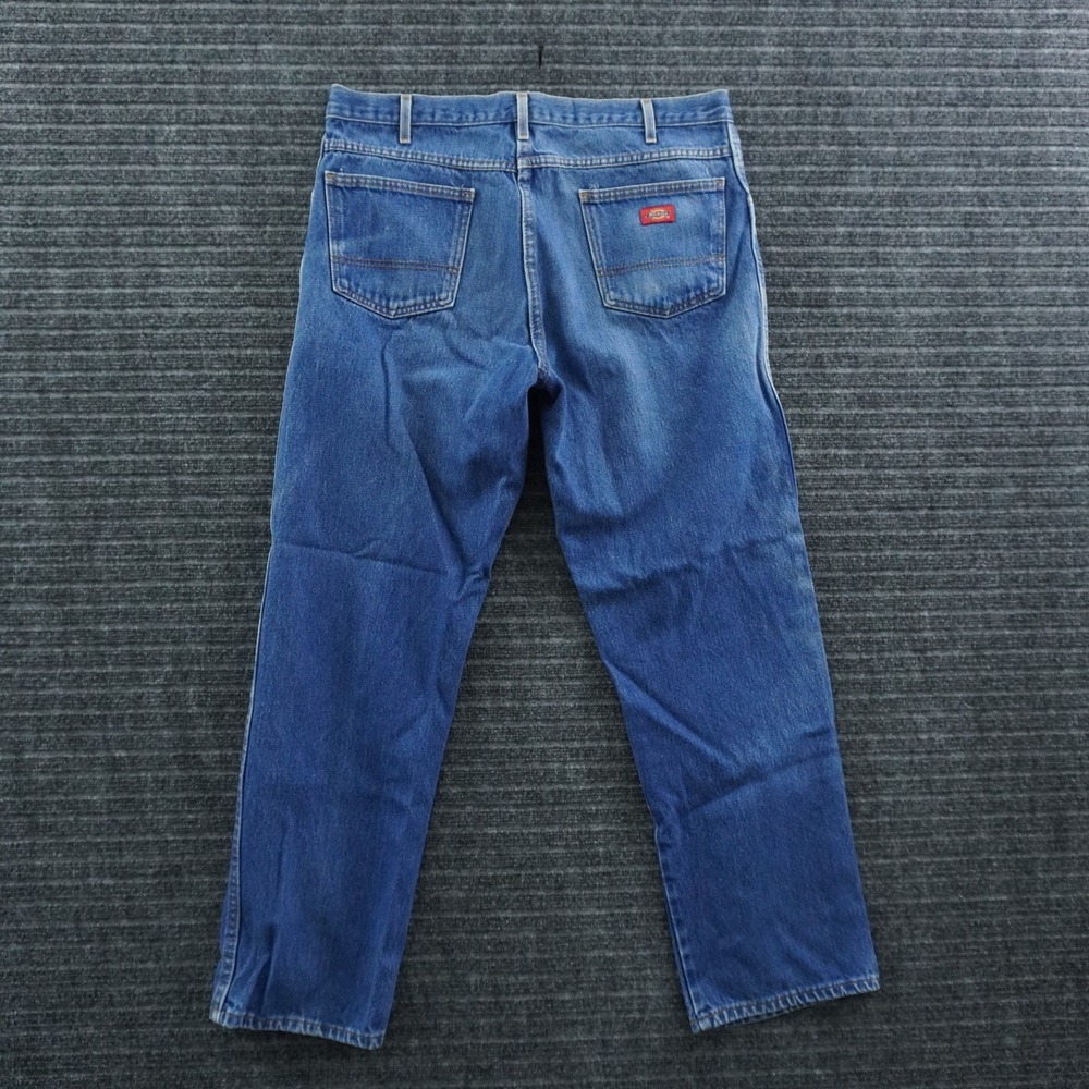 Dickies Denim Jeans Mens 35x31 Blue Straight Leg Workwear Utility Pants
